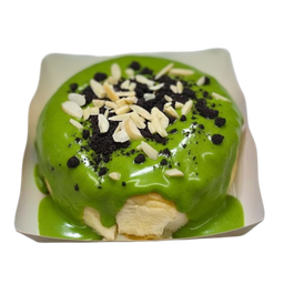 ปังนุ่มราดหน้าสังขยาชาเชียว (เเบบไม่ปิ้ง)