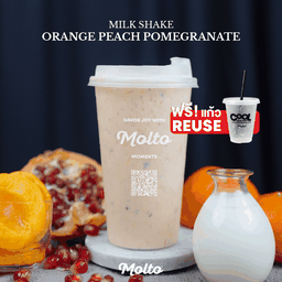 ส้มเขียวหวาน พีช ทับทิม มิลค์เชค