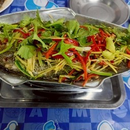 ปลากระพงนึ่งซีอิ๊ว