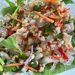 ยำเส้นแก้วหมูยอหมูสับ