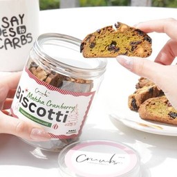 Matcha Cranberry Biscotti