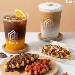 Cc ชิงชิมคอฟฟี่ & ครอฟเฟิล ปังปิ้ง อาหารว่าง & กาแฟสดพรีเมี่ยม [@ by P&K] ปากน้ำ (ซอยการประปาฯ)