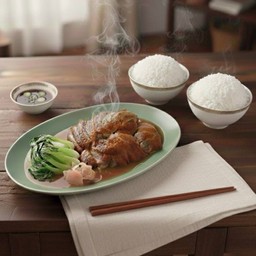 ชุดกับข้าวเป็ดย่าง พร้อมข้าวสวย หรือบะหมี่