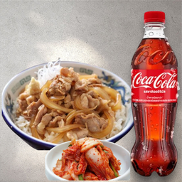 [อร่อยซ่ากับโค้ก] butadon ข้าวหน้าหมู +  โค้ก ออริจินัล (ขวด)