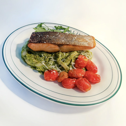 Salmon Pesto fettucini