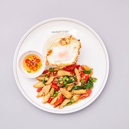 ข้าวกะเพราปูไข่ดาว - Kin Kin Seafood