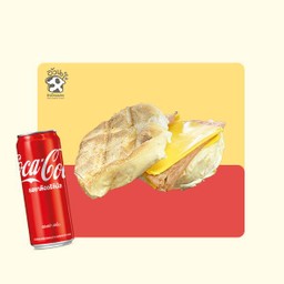 [อร่อยซ่ากับโค้ก] (ก้อนแฮมไก่ชีส 1) +  โค้ก ออริจินัล (กระป๋อง)