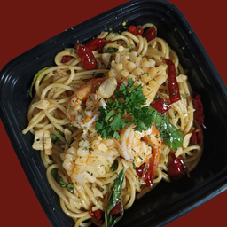 สปาเกตตี้ ผัดพริกแห้ง ซีฟู๊ต