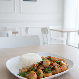 กะเพราเอ็นหอย