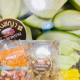 [เซตสุดฮิต] ยำมะม่วงเบา + ยำมะม่วง ข้าวโพด ปลากรอบ