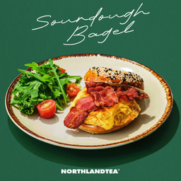 Bagel Scrambled Eggs Bacon Cheese