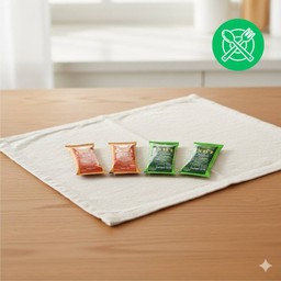 เพิ่มซอสพริกและมะเขือเทศ x4