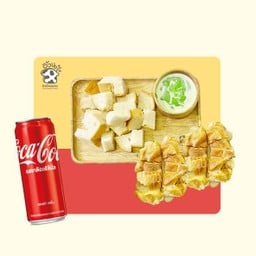 [อร่อยซ่ากับโค้ก] (ก้อนนม 2 + สังขยาอบไอน้ำ 1 ชุด) +  โค้ก ออริจินัล (กระป๋อง)