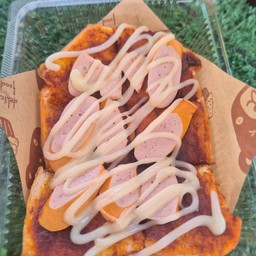 ปังปิ้ง ไส้กรอกพริกเผา