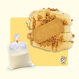 อ้วนเป็นชุด 1 (ก้อนบิสคอฟ 1 + นมร้อน 1)