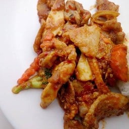 07ผัดน้ำพริกเผาราดข้าว