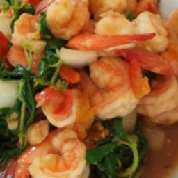 Ki01.14 ผัดกะเพรากุ้ง 150 กรัม