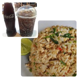 ชุดคู่กะเพราไก่คลุกข้าว+โค้กแก้วใหญ่