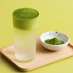 Iced coconut with matcha cloud