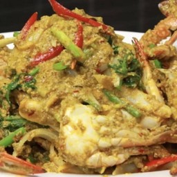 ปูม้าผัดผงกะหรี่