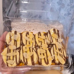 ปังปิ้ง เนย + นูเทลล่า + กล้วยหอม + อัลมอนด์ + ราดนูเทลล่า