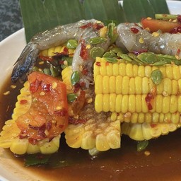 ตำข้าวโพดกุ้งสด