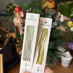 เทียนเกลียวสีทอง เงิน