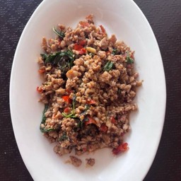 (กับข้าว)กะเพราหมู