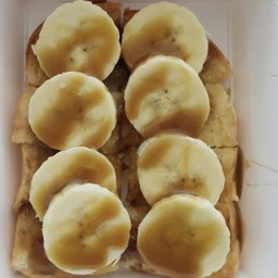 ขนมปังปิ้ง กล้วยหอม คาราเมล