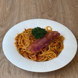 สปาเกตตี้เบค่อนกิมจิ : Bacon Kimchi Spaghetti