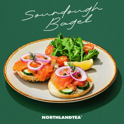 Smoked Salmon Open Bagel Sourdough