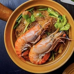กุ้งอบเส้น