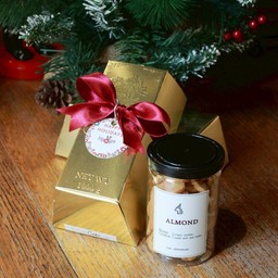 Cookie soze M ใส่กล่องของขวัญทองแท่ง โบว์แดง