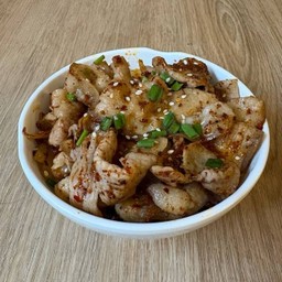 ข้าวหน้าหมูหม่าล่า : Mala Pork over Rice