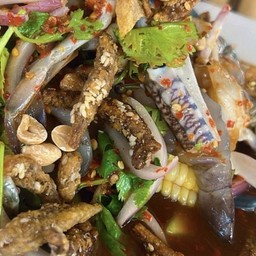 ยำปูม้า+กุ้งสด
