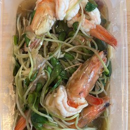 ต้นอ่อนทานตะวันผัดน้ำมันหอยกุ้งสด