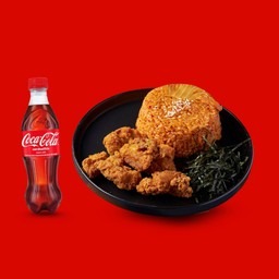 [Set 3] ข้าวผัดกิมจิไก่ทอด + Coke