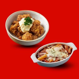 [Set 6] ต๊อกบกกีผัดซอส + ไก่ทอดคลุกซอส