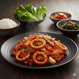 오삼불고기Osambulgogi(Fried pork belly(250g) and squid(300g)ผัดปลาหมึกและหมูสามชั้น