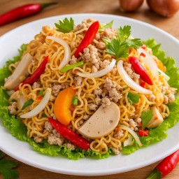 ยำมาม่าหมูสับ