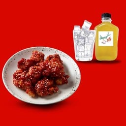 [Combo Set] ไก่ทอดคลุกซอส + น้ำเก๊กฮวย