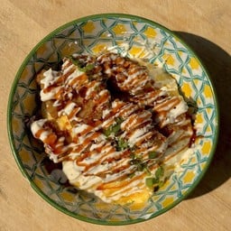 ข้าวด้งไก่ทอดมิกซ์ซอส×ไข่เยิ้ม (ซอสเกาหลี+ซอสซาวครีม)