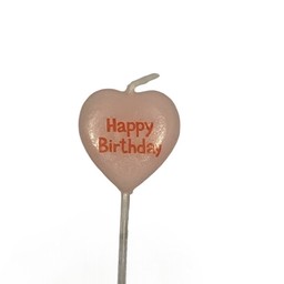 เทียนหัวใจ (1ชิ้น) สีชมพู