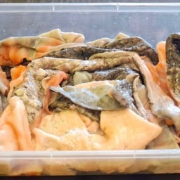 หนังปลาแซลมอนสดแช่แข็ง