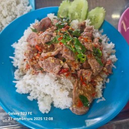 กะเพราเนื้อราดข้าว