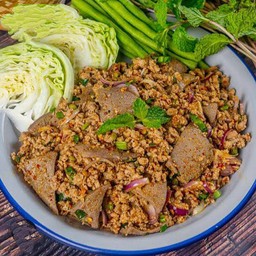 ลาบหมูสับ+ใส่ตับหมู