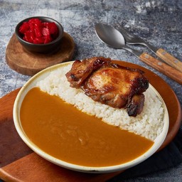 ข้าวหน้าแกงกะหรี่ไก่อบ