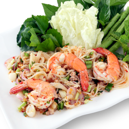 L ลาบขนมจีน