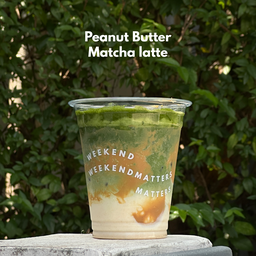Peanut butter matcha latte