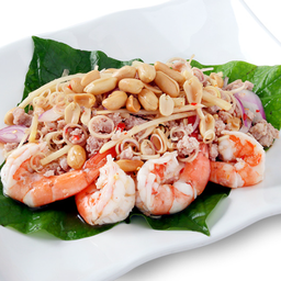 L ยำตะไคร้กุ้งสด